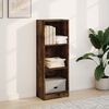 vidaXL Bookcase Smoked oak Engineered wood 15.7 x 9.4 x 42.9 in Bookcase