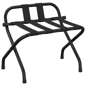 vidaXL Luggage Rack with Backrest Black 22.0x15.4x20.5"