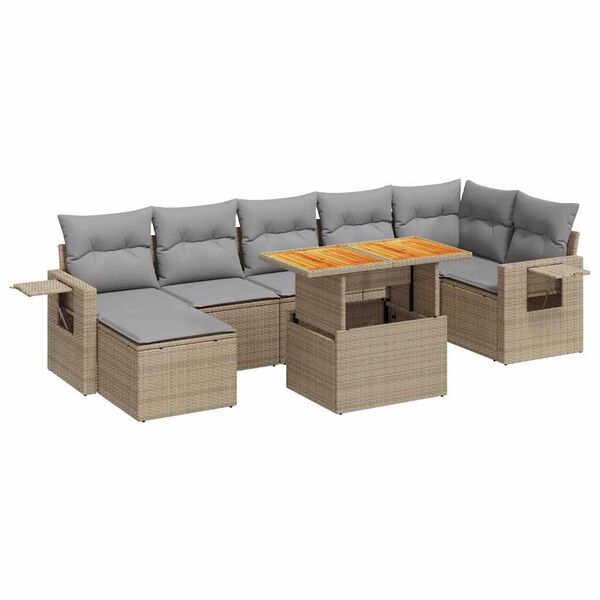 vidaXL Garden Sofa Set Beige