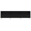 vidaXL TV Cabinet Black Engineered wood, Iron 59.1 in x 11.8 in x 17.5 in