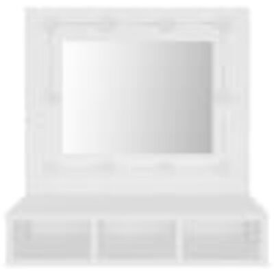 vidaXL Mirror Cabinet with LED White 23.6"x12.4"x24.4"