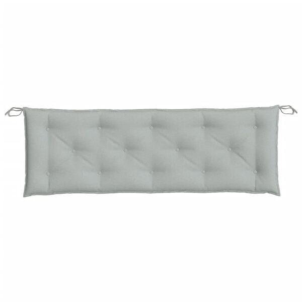 vidaXL Garden Bench Cushion Melange Light Grey 100% Polyester