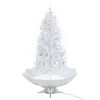 vidaXL Snowing Christmas Tree White and Silver