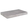 vidaXL Wall Shelf Set of 4 Concrete Gray Honeycomb MDF, metal Small