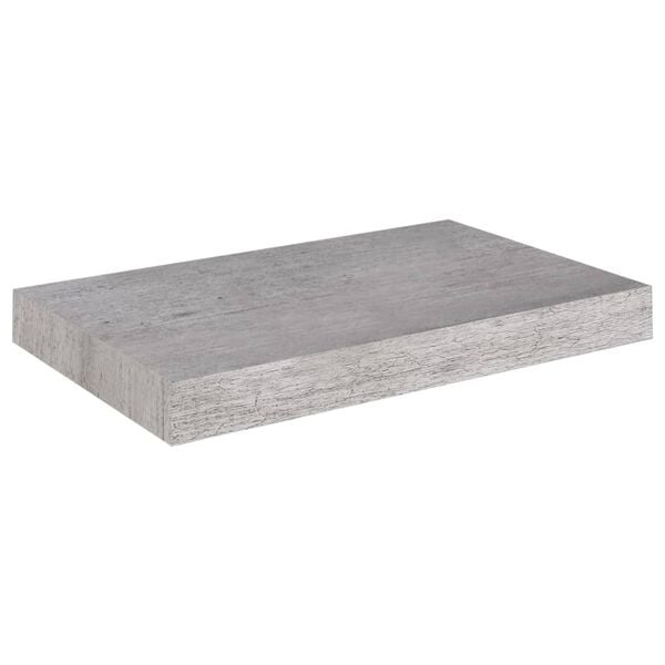vidaXL Wall Shelf Set of 4 Concrete Gray Honeycomb MDF, metal Small