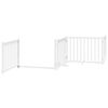 vidaXL Dog Gate Set of 4 White Solid fir wood 126.0 in total length