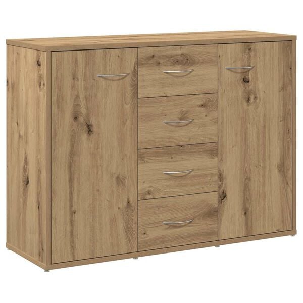 vidaXL Sideboard Artisan Oak 34.6x11.8x25.2" Engineered Wood