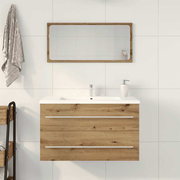 vidaXL Bathroom Sink Cabinet Artisan Oak 80x38,5x48 cm Engineered Wood