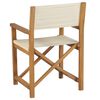 vidaXL Director's Chair Set of 2 Cream Teak wood, Polyester fabric