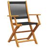 vidaXL Garden Chair Set of 4 Black