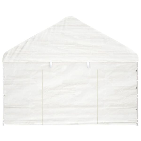 vidaXL Gazebo with Roof White 51.2'x13.4'x10.6' Polyethylene