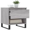 vidaXL Coffee Table Set of 2 Grey Sonoma Engineered wood, metal Medium