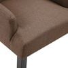 vidaXL Dining Chair with Armrests Brown Fabric