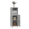 vidaXL Bathroom Cabinet Concrete Grey Engineered Wood, Iron Tall