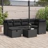 vidaXL Garden Sofa Set Black
