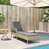 vidaXL Sun Lounger Beige PE rattan Standard Multi-Position Backrest