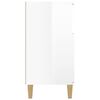 vidaXL Sideboard High gloss white Engineered wood Sideboard Rectangular