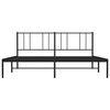 vidaXL Bed Frame Black Powder-Coated Steel 72 x 84 in Bed Frame