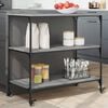 vidaXL Kitchen Trolley Gray Sonoma 40.2"x19.7"x37.4" Engineered Wood
