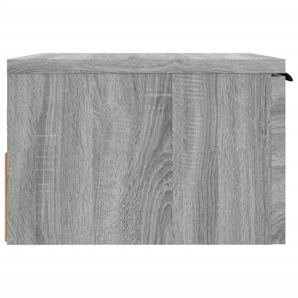 vidaXL Wall-mounted Bedside Cabinet Grey Sonoma Engineered wood Small