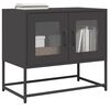 vidaXL TV Cabinet Black Cold-rolled Steel TV Cabinet Rectangular