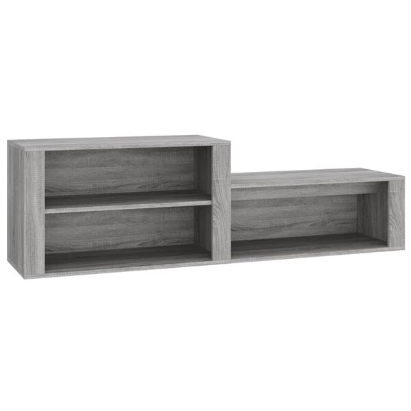 vidaXL Shoe Cabinet Grey Sonoma Engineered Wood Medium Shoe Cabinet