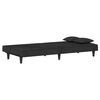 vidaXL Sofa Bed Black Velvet, Plywood, Foam Large