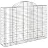 vidaXL Gabion Basket Set of 11 Silver Galvanized Iron