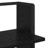 vidaXL Wall Shelf Black Oak 11.81 x 9.84 x 39.37 in Engineered Wood