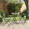 vidaXL Garden Bistro Set Folding 3 pcs Anthracite Steel