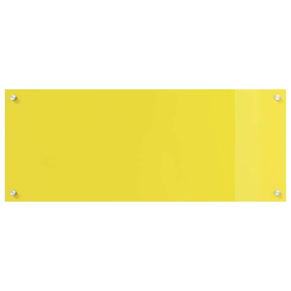 vidaXL Kitchen Backsplash 2 pcs Yellow 39.37 x 15.75 in Tempered Glass