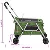 vidaXL Dog Stroller Green Linen fabric 39.4 x 19.3 x 37.8 in Foldable
