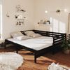 vidaXL Day Bed Black Solid Pine Wood 2x Convertible Day Bed