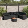 vidaXL Garden Sofa Set Black