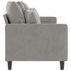 vidaXL 3-Seater Sofa Light Gray 82.7" Velvet