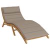 vidaXL Sun Lounger Cushion Taupe 70.9"x23.6"x1.6" Oxford Fabric
