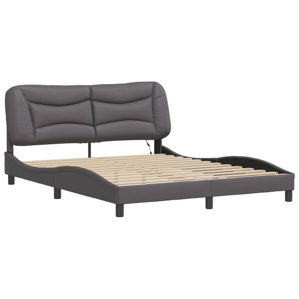 vidaXL Bed Frame Gray