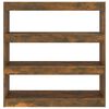 vidaXL Book Cabinet Smoked oak Engineered wood Medium Book Cabinet