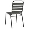 vidaXL Outdoor Chair Set of 2 Dark Grey E-coated and powder-coated steel