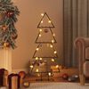 vidaXL Metal Christmas Tree Black Powder-coated steel Medium Hooks