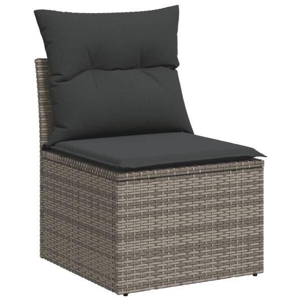 vidaXL Garden Sofa Set Black