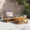 vidaXL Garden Lounge Set Dark grey Solid Acacia wood, Polyester