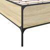 vidaXL Bed Frame Sonoma oak Engineered wood, Metal Double Modern