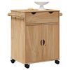 vidaXL Kitchen Trolley "OTTA" 23.2x17.7x31.5" Solid Wood Pine