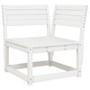 vidaXL Garden Sofa Set White Solid Pine Wood 3 Piece Modular