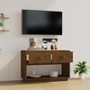 vidaXL TV Cabinet Honey brown Solid pine wood Medium TV Cabinet