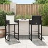 vidaXL Garden Bar Stool Black, Cream White