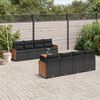 vidaXL Garden Sofa Set Black