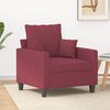 vidaXL Sofa Chair Wine Red Fabric: 100% polyester, Metal, Textilene, Foam