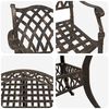 vidaXL Garden Dining Set 5 pcs Bronze 35.4" x 35.4" x 29.5